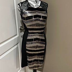 Black sequins dress